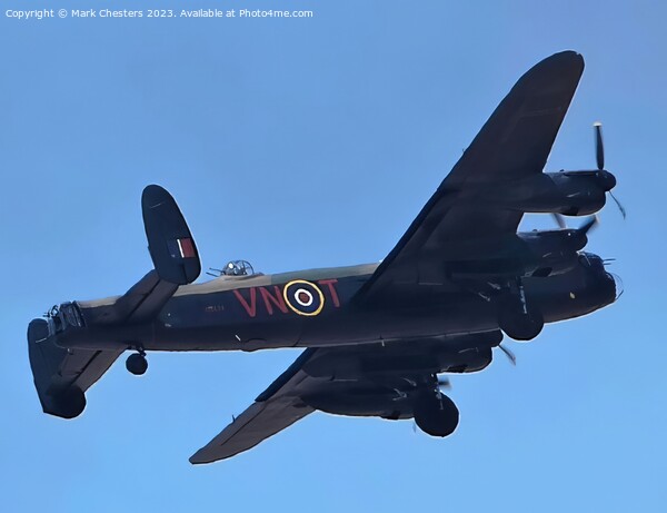 Avro Lancaster flying over Southport 3 Picture Board by Mark Chesters