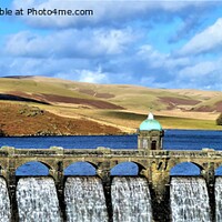 Buy canvas prints of Majestic Craig Goch Dam Overflowing by Mark Chesters