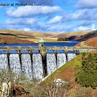 Buy canvas prints of Majestic Overflowing Craig Goch Dam by Mark Chesters