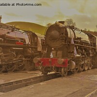 Buy canvas prints of Majestic Steam Trains at Sunrise by Mark Chesters