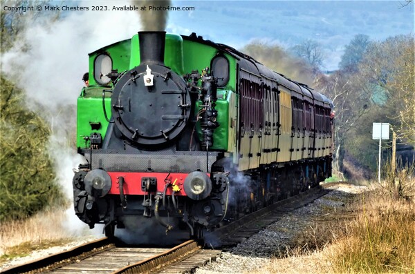 Majestic Steam Engine Conquers Steep Hill Picture Board by Mark Chesters