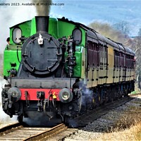 Buy canvas prints of Majestic Steam Engine Conquers Steep Hill by Mark Chesters