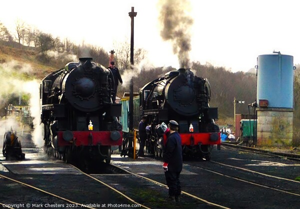 The Majestic Steam Trains of Cheddleton Station Picture Board by Mark Chesters