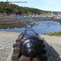 Buy canvas prints of Majestic Cannons Guarding Fishguard Harbour by Mark Chesters