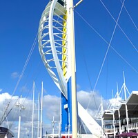 Buy canvas prints of Towering Over Portsmouth by Mark Chesters