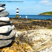 Buy canvas prints of Pebbles stack by Mark Chesters