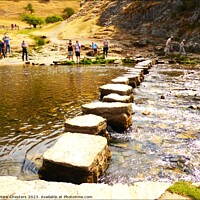 Buy canvas prints of Dovedale stepping stones by Mark Chesters