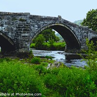 Buy canvas prints of Pont Fawr bridge Llanrwst by Mark Chesters