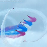 Buy canvas prints of Red Arrows Corkscrew by Mark Chesters