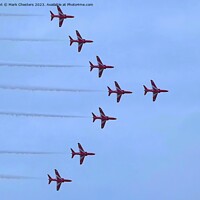 Buy canvas prints of Red Arrow in flight 2023 by Mark Chesters