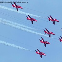 Buy canvas prints of Red Arrows together by Mark Chesters