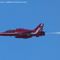 Buy canvas prints of Red Arrow in flight Blackpool airshow August 2023 by Mark Chesters