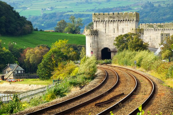 Conwy Castle railway line  Picture Board by Mark Chesters