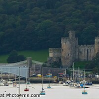 Buy canvas prints of Conwy castle from Deganwy by Mark Chesters