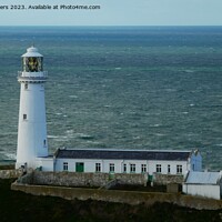 Buy canvas prints of South Stack lighthouse  and ferry by Mark Chesters
