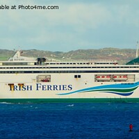 Buy canvas prints of Irish Ferry departing Holyhead by Mark Chesters