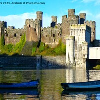 Buy canvas prints of Conwy Castle and boats by Mark Chesters