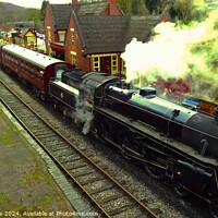 Buy canvas prints of Steam train departing the station by Mark Chesters
