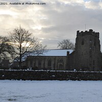 Buy canvas prints of St. Werburghs church, Kingsley by Mark Chesters