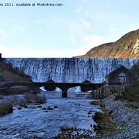Buy canvas prints of Caban coch dam, Elan valley  by Mark Chesters