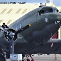 Buy canvas prints of Iconic WWII Transport Plane Readies for Flight by Mark Chesters