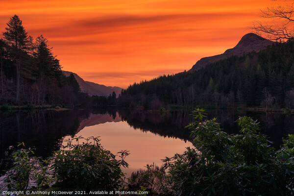 Glencoe Lochan Sunrise  Picture Board by Anthony McGeever