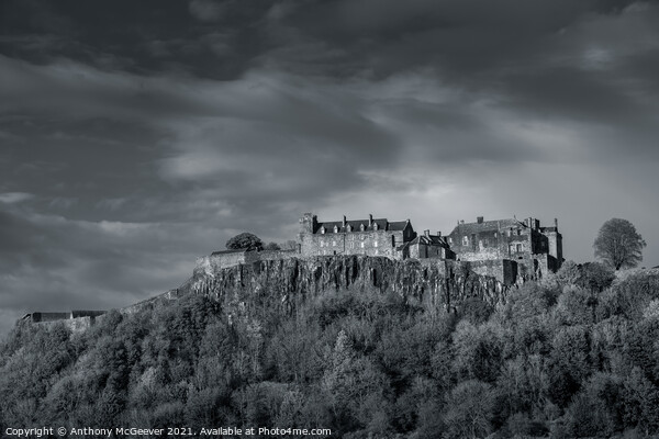 Stirling Castle black and white  Picture Board by Anthony McGeever