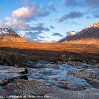 Buy canvas prints of Glencoe sunrise panorama by Anthony McGeever