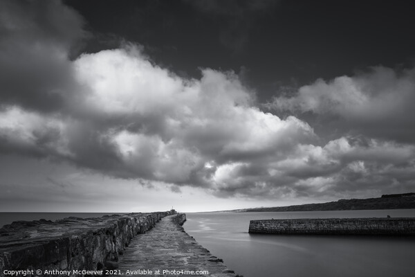 St Andrews seascape in black and white  Picture Board by Anthony McGeever