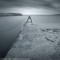 Buy canvas prints of St Andrews Harbour in mono by Anthony McGeever