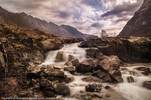 Clachaig Falls Glencoe  Picture Board by Anthony McGeever