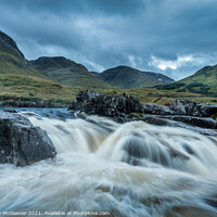 Buy canvas prints of Glen Etive Waterfall  by Anthony McGeever