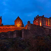 Buy canvas prints of Edinburgh Castle at night  by Anthony McGeever