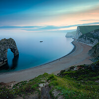 Buy canvas prints of Durdle Door Sunset  by Anthony McGeever