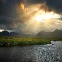 Buy canvas prints of Lochan na h-Achlaise and the Black Mount  by Anthony McGeever