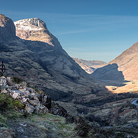 Buy canvas prints of Glencoe valley from the Ralston Cairn  by Anthony McGeever