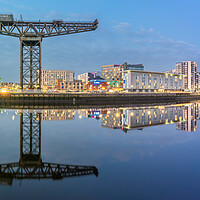 Buy canvas prints of Glasgow Finnieston Crane and Clyde Arc  by Anthony McGeever