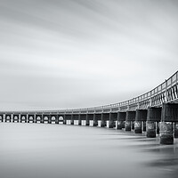 Buy canvas prints of Tay Rail Bridge in black and white  by Anthony McGeever
