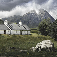 Buy canvas prints of Black Rock Cottage and The Buachaille by Anthony McGeever