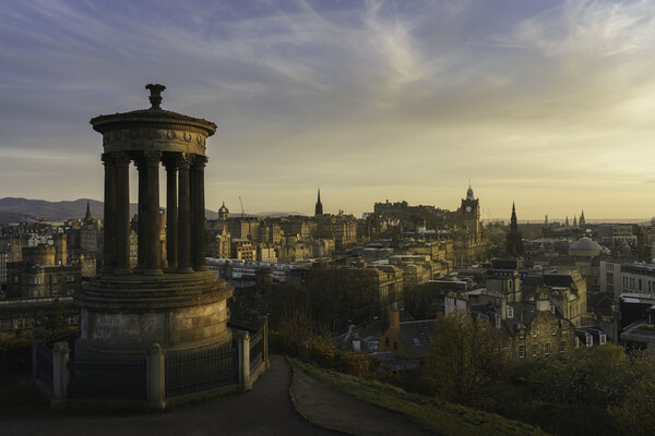 Calton Hill Golden Hour  Picture Board by Anthony McGeever