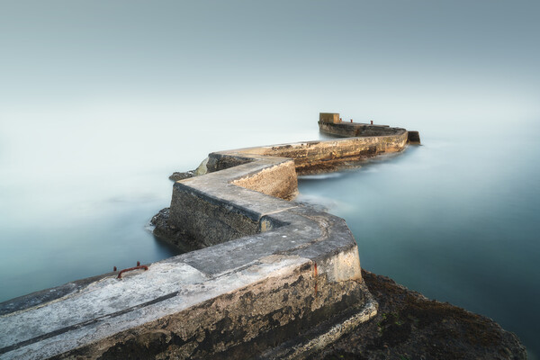 St Monans Zig Zag Pier Picture Board by Anthony McGeever