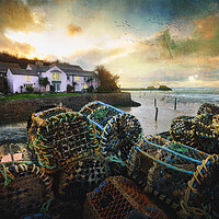 Buy canvas prints of The Pink Cottage Bude  by Anthony McGeever