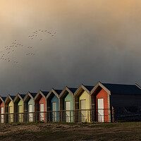 Buy canvas prints of Blyth Beach Huts  by Anthony McGeever