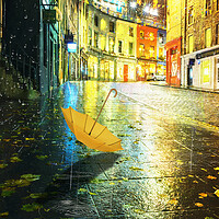 Buy canvas prints of Autumn rain on West Bow by Anthony McGeever