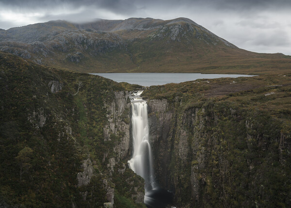 Loch na Gainmhich and Wailing Widow Falls Picture Board by Anthony McGeever