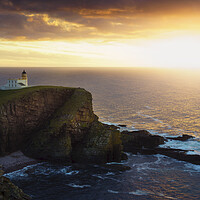Buy canvas prints of Stoer Lighthouse Sunset  by Anthony McGeever