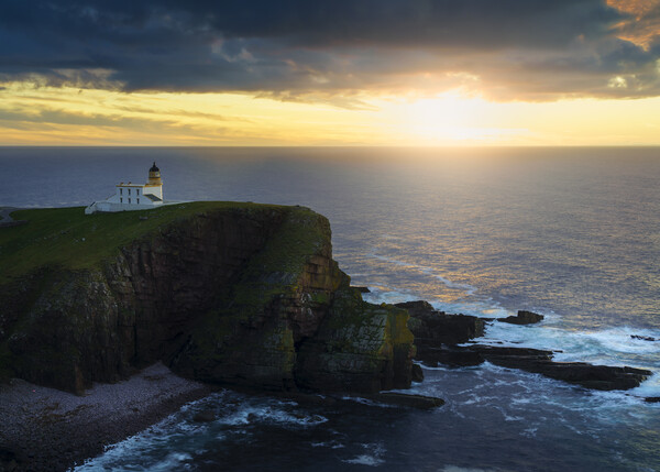 Sunset over Stoer Lighthouse Picture Board by Anthony McGeever