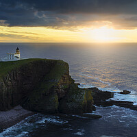 Buy canvas prints of Sunset over Stoer Lighthouse by Anthony McGeever