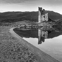 Buy canvas prints of Ardvreck Castle Black and White  by Anthony McGeever
