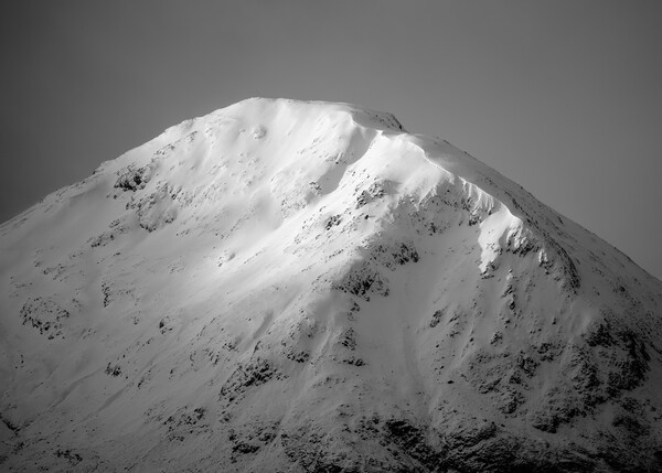 Snow covered peaks of Glencoe Picture Board by Anthony McGeever